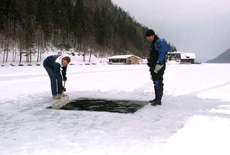 Aussägen des Einstiegs