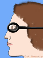 Kopf mit Schwimmbrille